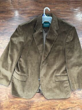 Scandia Woods Men's Olive Brown Corduroy Sport Coat